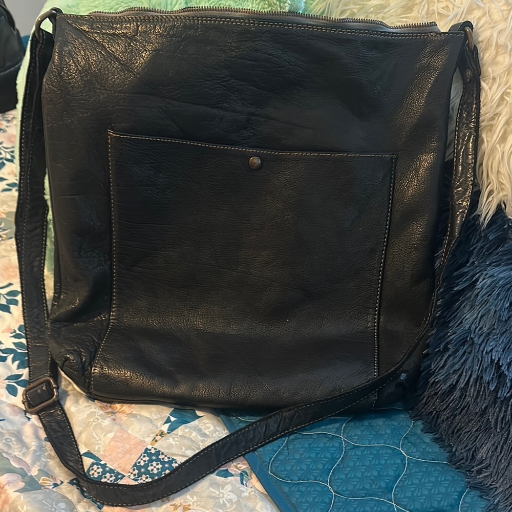 Source Unknown Black Leather Bag